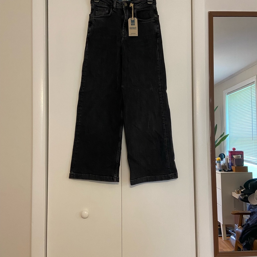 Fat Face Black Wide-Leg Women's Jeans